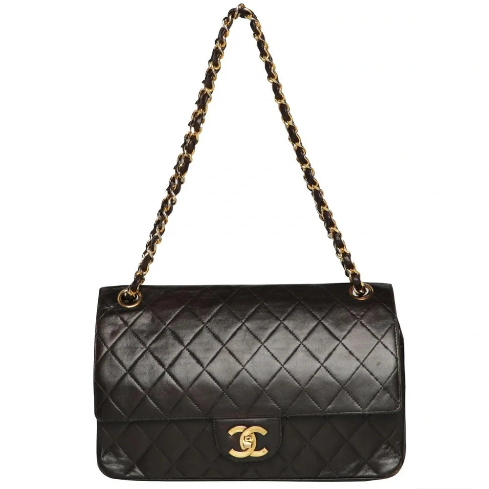Vintage Chanel 2.55 Lambskin Leather Quilted Shoulder Bag - Picture 1 of 9